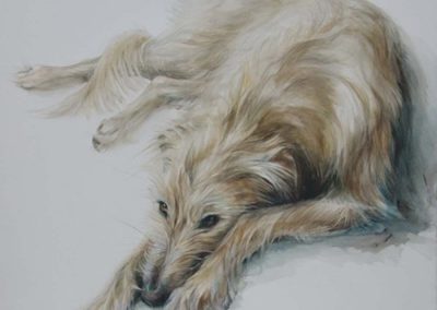 Watercolour Painting of a Lurcher